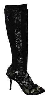 Dolce & Gabbana Black Taormina Lace Socks Boots Shoes Pumps -   -  Dolce & Gabbana.